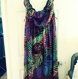 Vintage DOTS Rainbow Maxi Dress